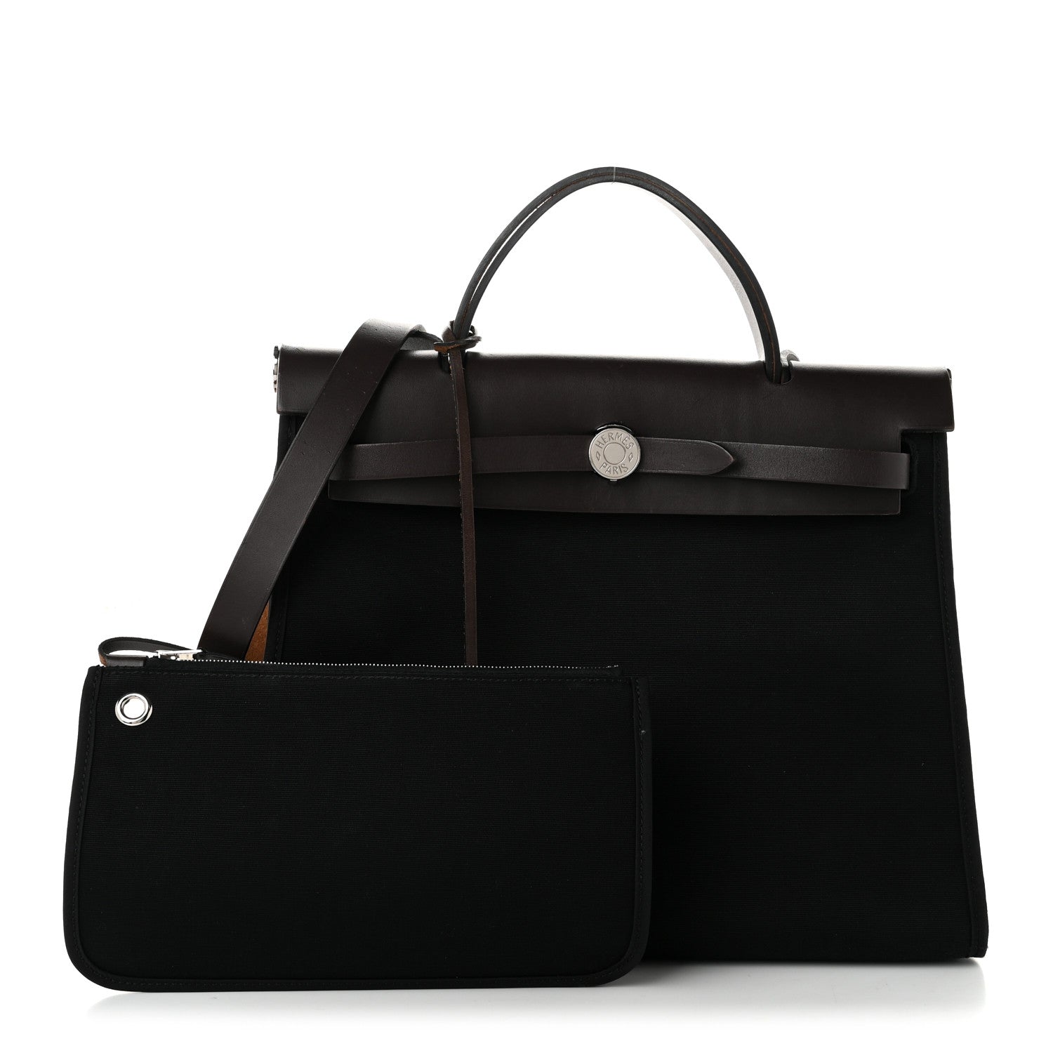 Hermes Toile Vache Hunter Herbag Zip 31 PM Ebene Black 3 of 12