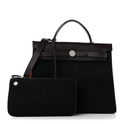 Hermes Toile Vache Hunter Herbag Zip 31 PM Ebene Black 3 of 12