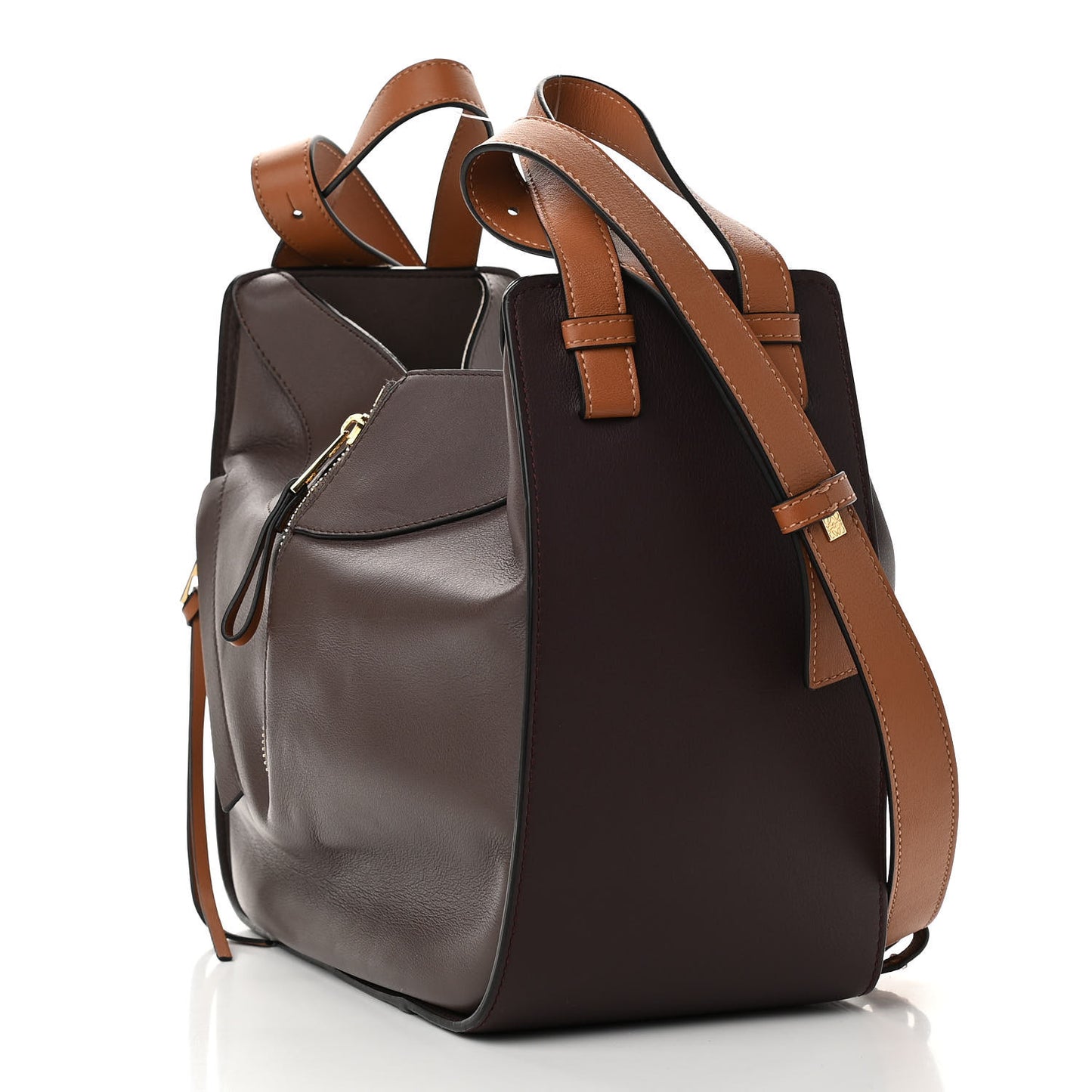 Calfskin Small Hammock Shoulder Bag Oxblood Tan