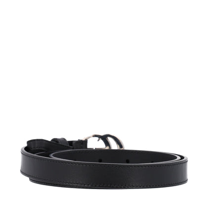 Gucci Plutone Calfskin Palladium Double G 20mm Belt 85 34 Black 2 of 5