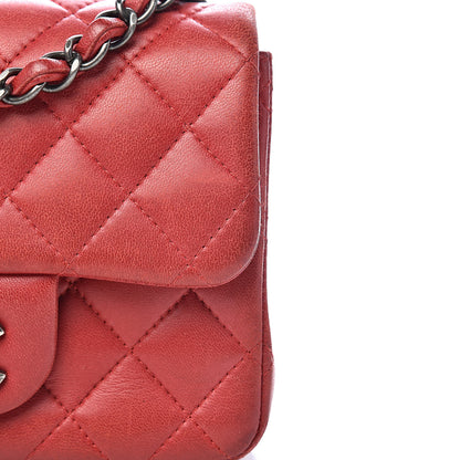 Chanel Lambskin Quilted Mini Square Flap Red 12 of 21