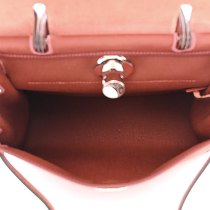 Hermes Military Toile Vache Hunter Herbag Zip 31 PM Rouge H 6 of 14