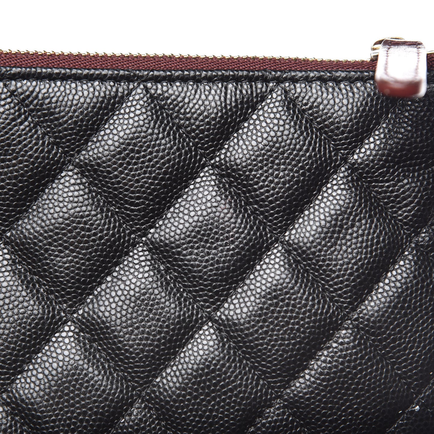 Caviar Quilted Small Cosmetic Case Black