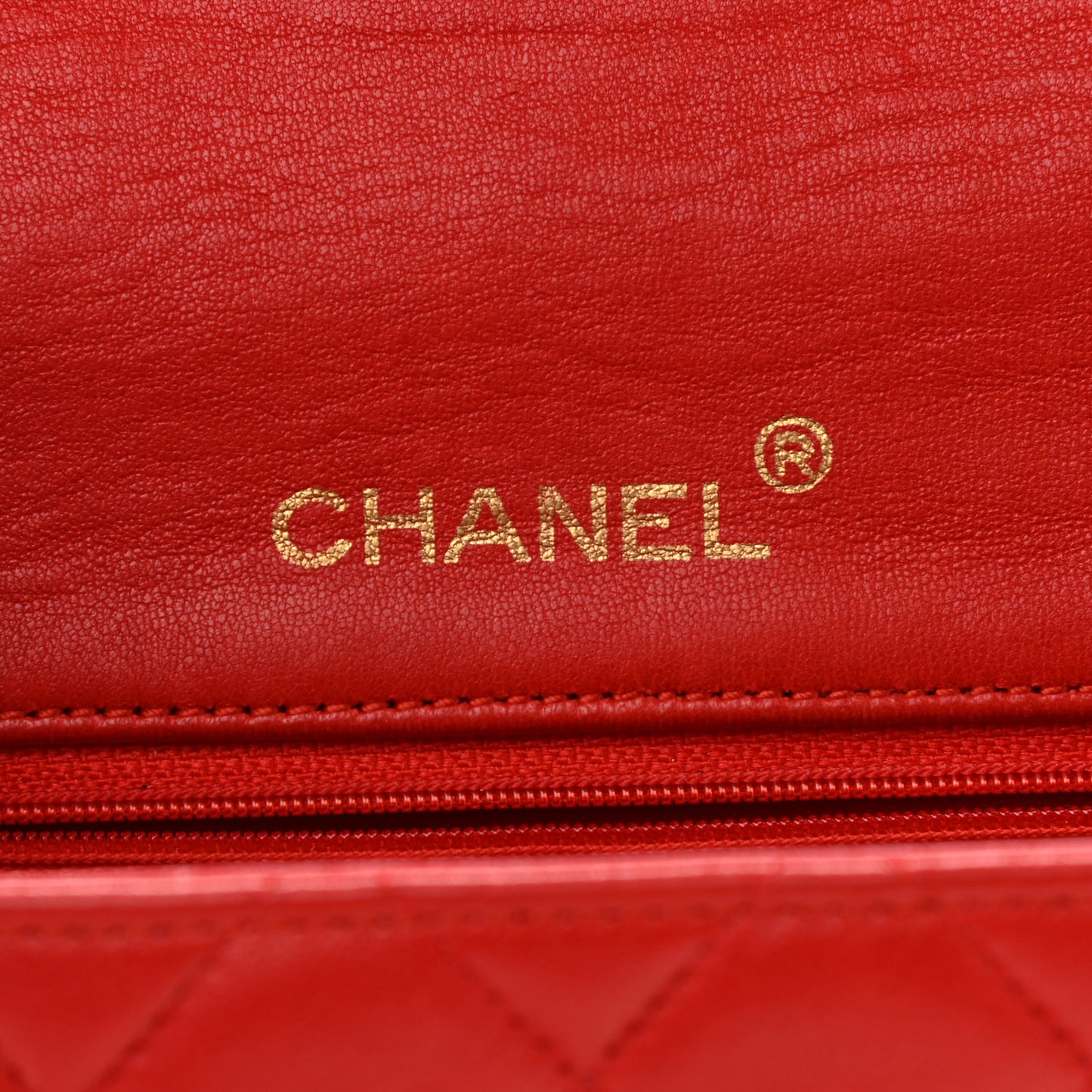 Lambskin Quilted Mini Square Flap Red