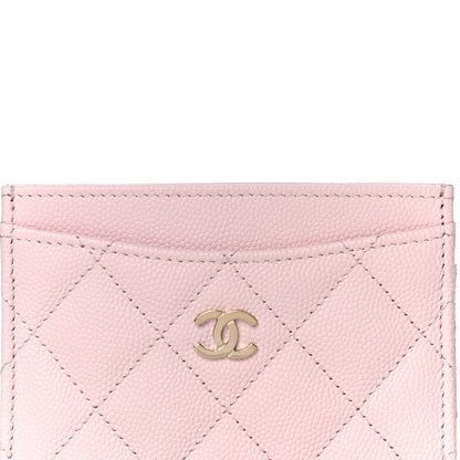 Chanel Caviar Quilted Card Holder Pink 9 of 12