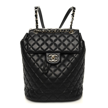 Chanel Calfskin Quilted Small Urban Spirit Backpack Black 1 of 10