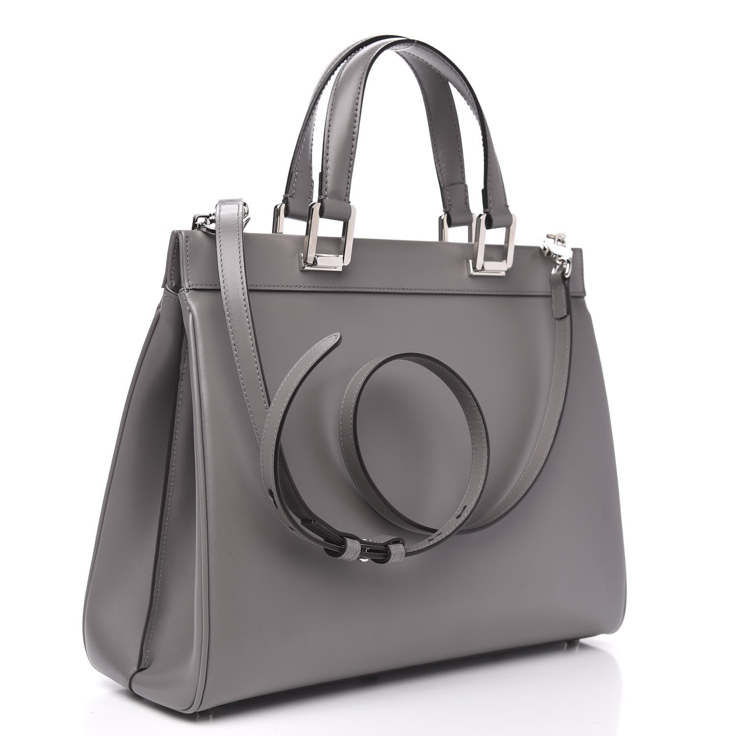 Gucci Smooth Calfskin Medium Zumi Top Handle Bag Dusty Grey 3 of 10