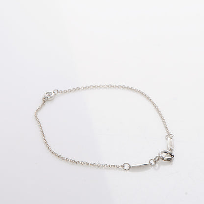 Tiffany Sterling Silver Diamond .05ct Elsa Peretti Diamonds by the Yard Bracelet 3 of 10