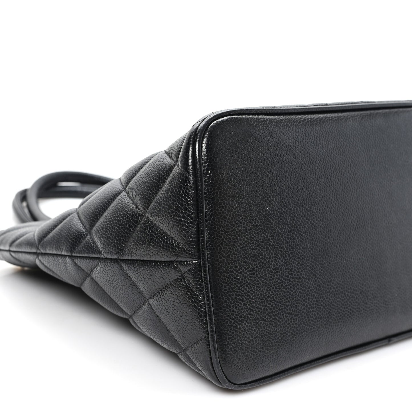 Caviar Quilted Medallion Tote Black
