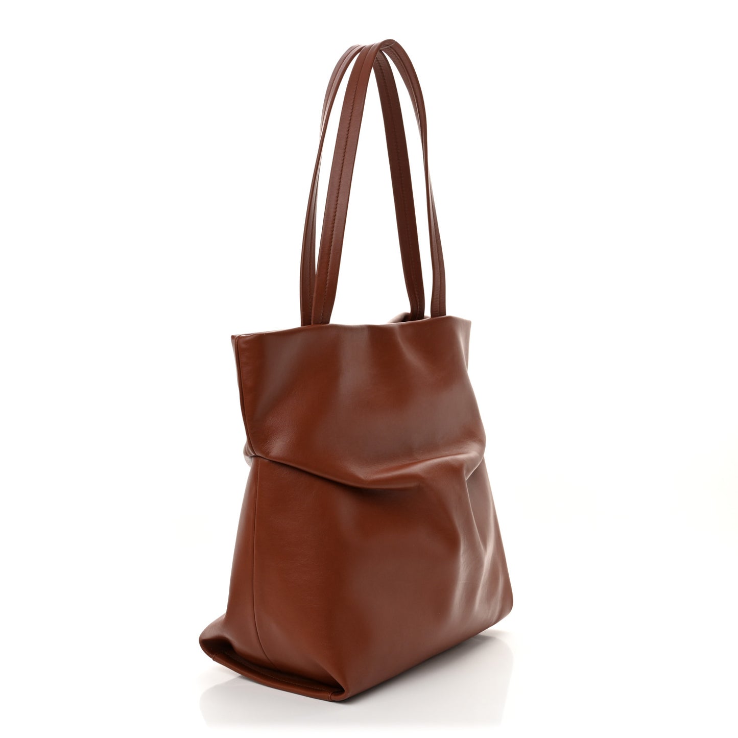 Calfskin Judy East West Tote Brown