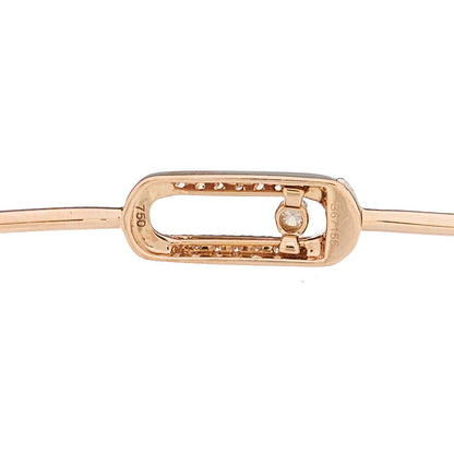 Messika 18K Rose Gold Diamond Move Uno Pave Flex Bangle Bracelet 3 of 4