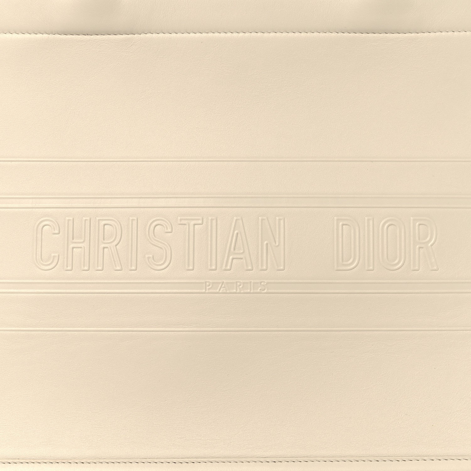 Christian Dior Calfskin Embossed Medium Book Tote Ivory 8 of 13