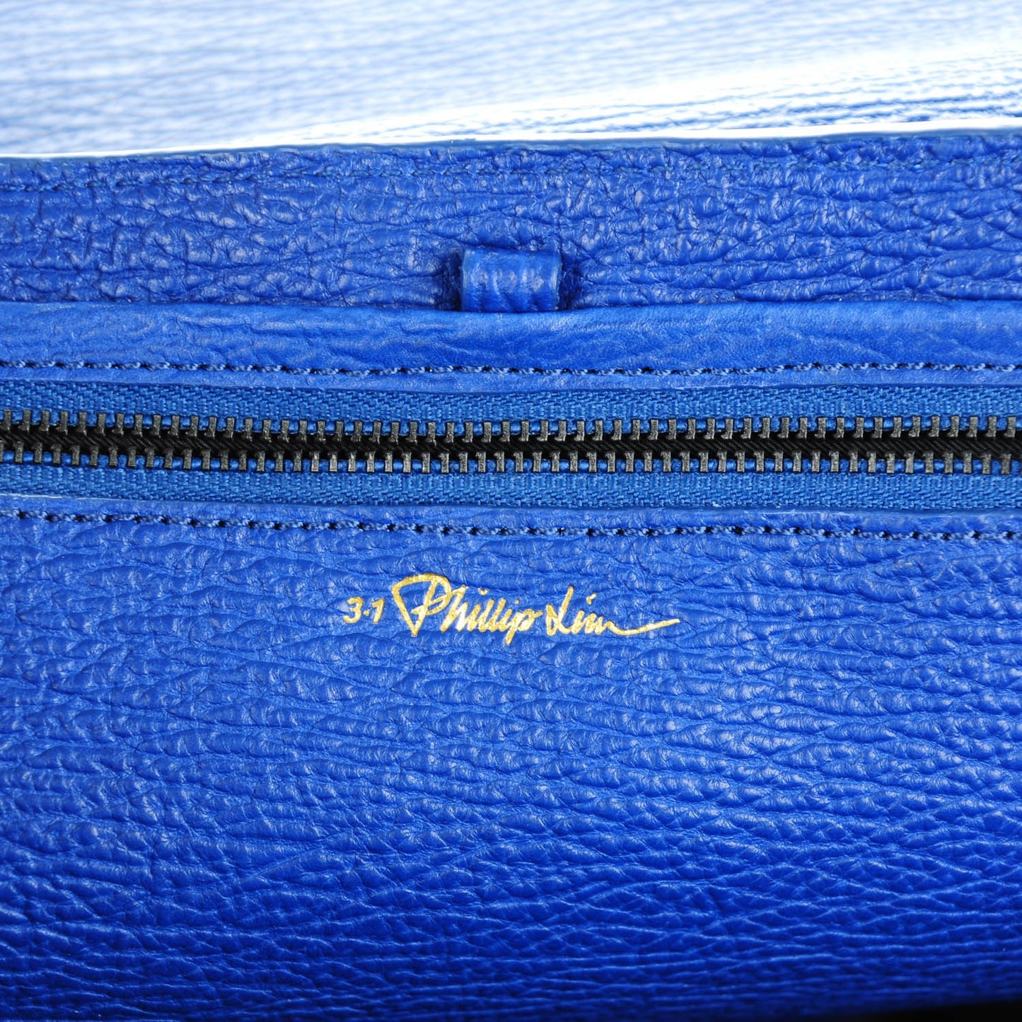 3.1 Textured Calfskin Large Pashli Satchel Cobalt