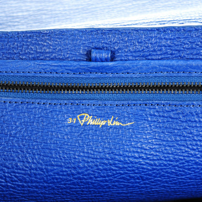 3.1 Phillip Lim 3.1 Textured Calfskin Large Pashli Satchel Cobalt 6 of 7