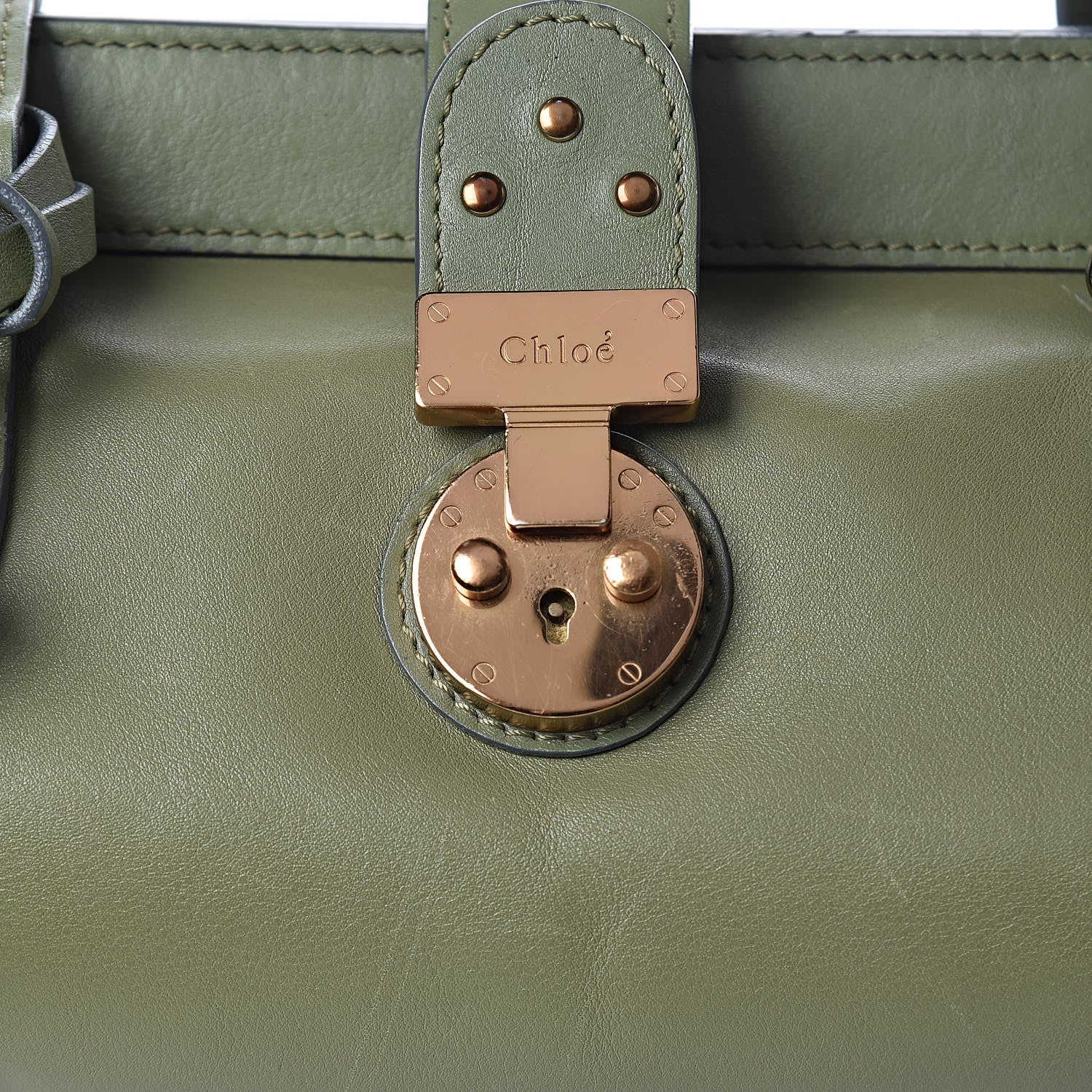 Chloe Calfskin Paddington Satchel Green 16 of 18