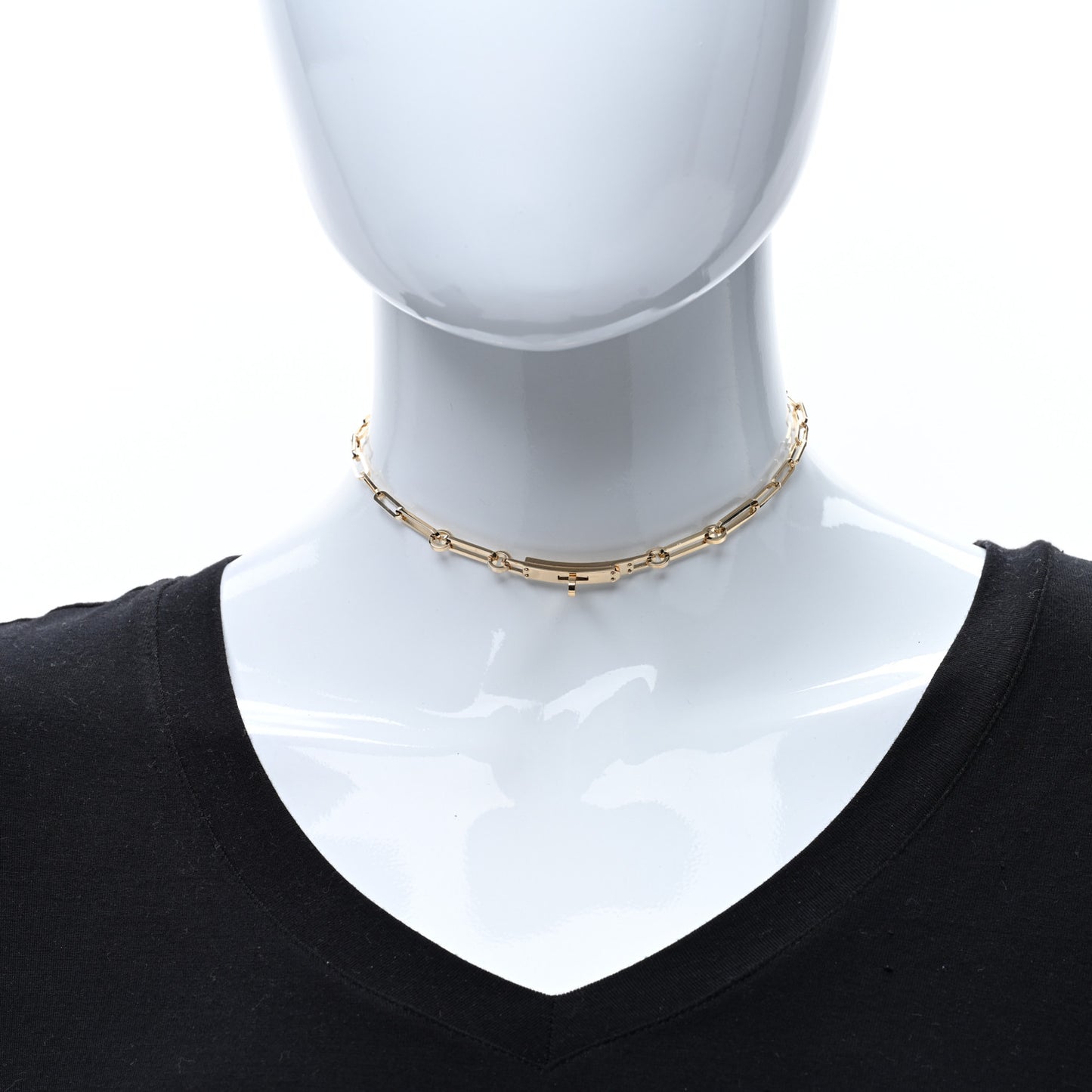 18K Yellow Gold Kelly Chaine Choker Necklace