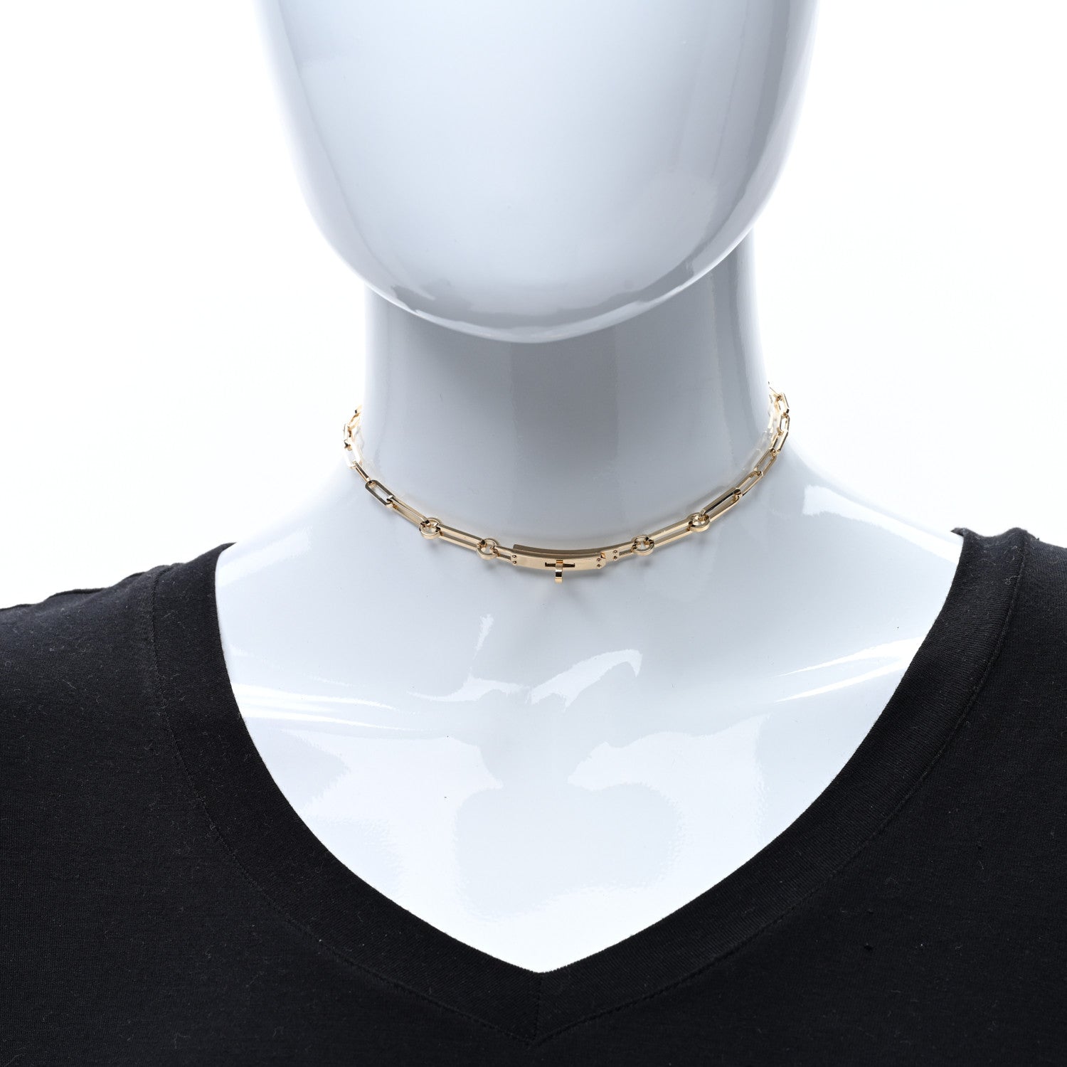 Hermes 18K Yellow Gold Kelly Chaine Choker Necklace 3 of 5