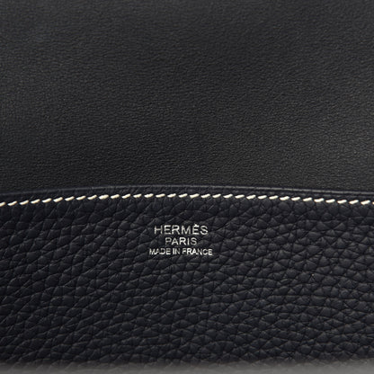 Hermes Taurillon Clemence Halzan 31 GM Bleu Nuit 8 of 11
