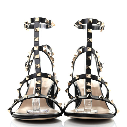 Valentino Garavani Calfskin Rockstud 60mm City Sandals 40.5 Black 2 of 7