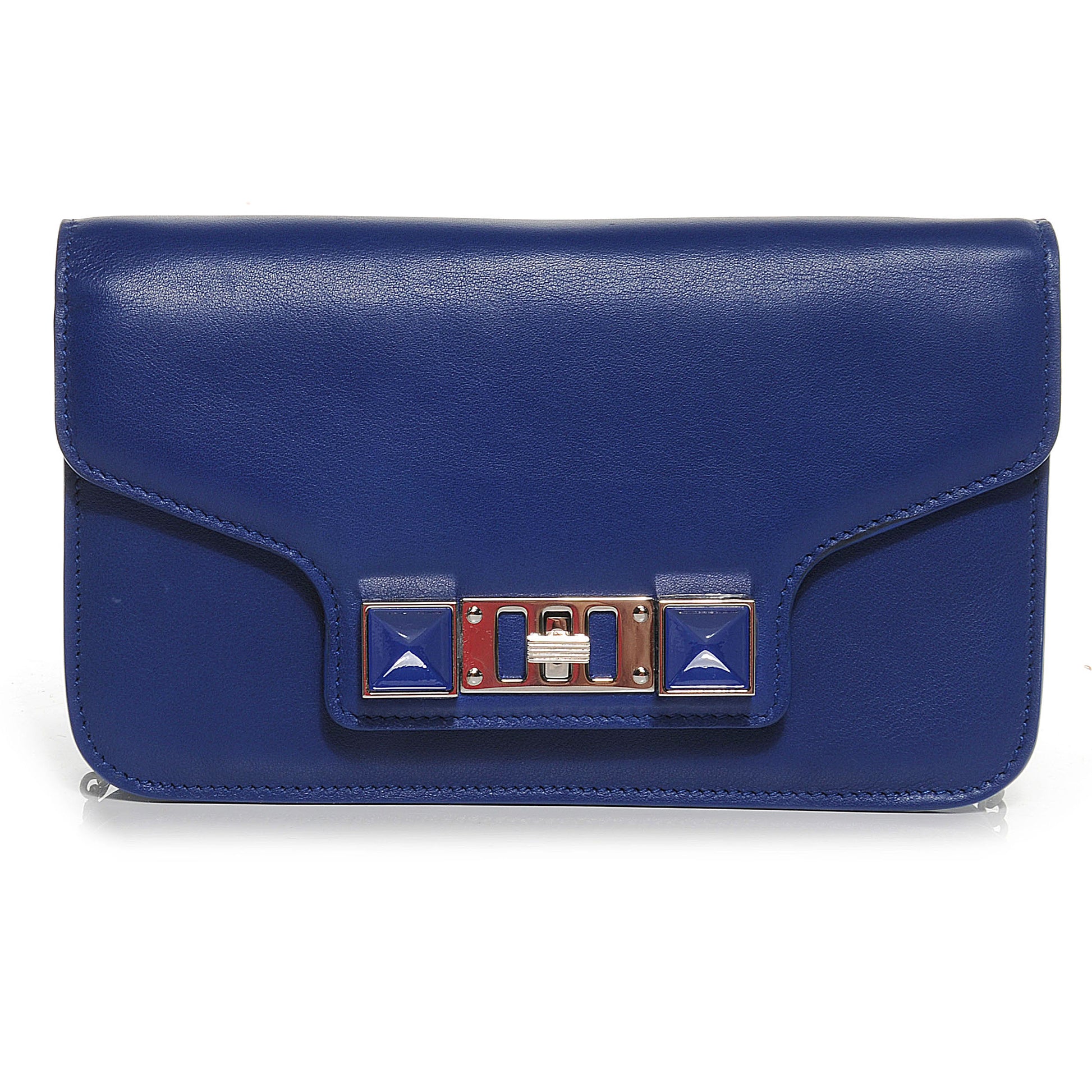 Proenza Schouler Leather PS11 Chain Wallet Royal Blue 1 of 6