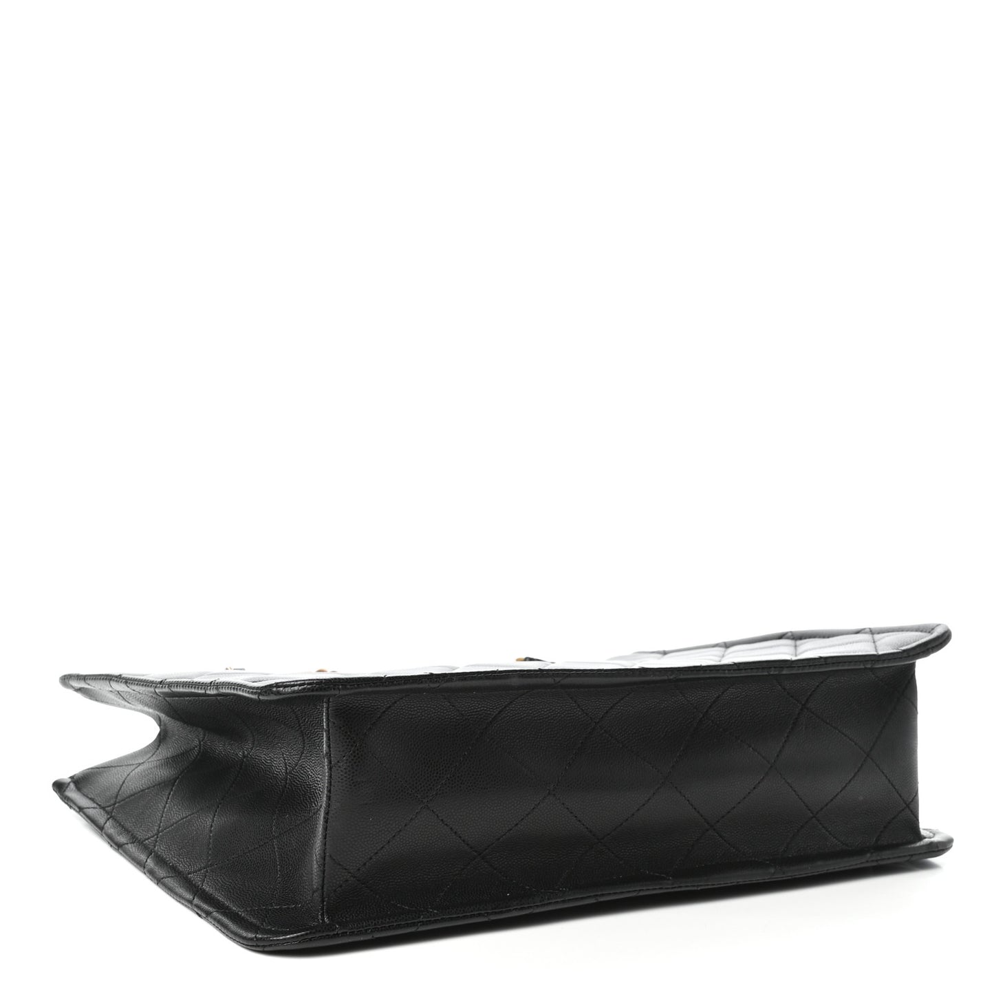 Caviar Quilted Sweet Classic Shopping Tote Black
