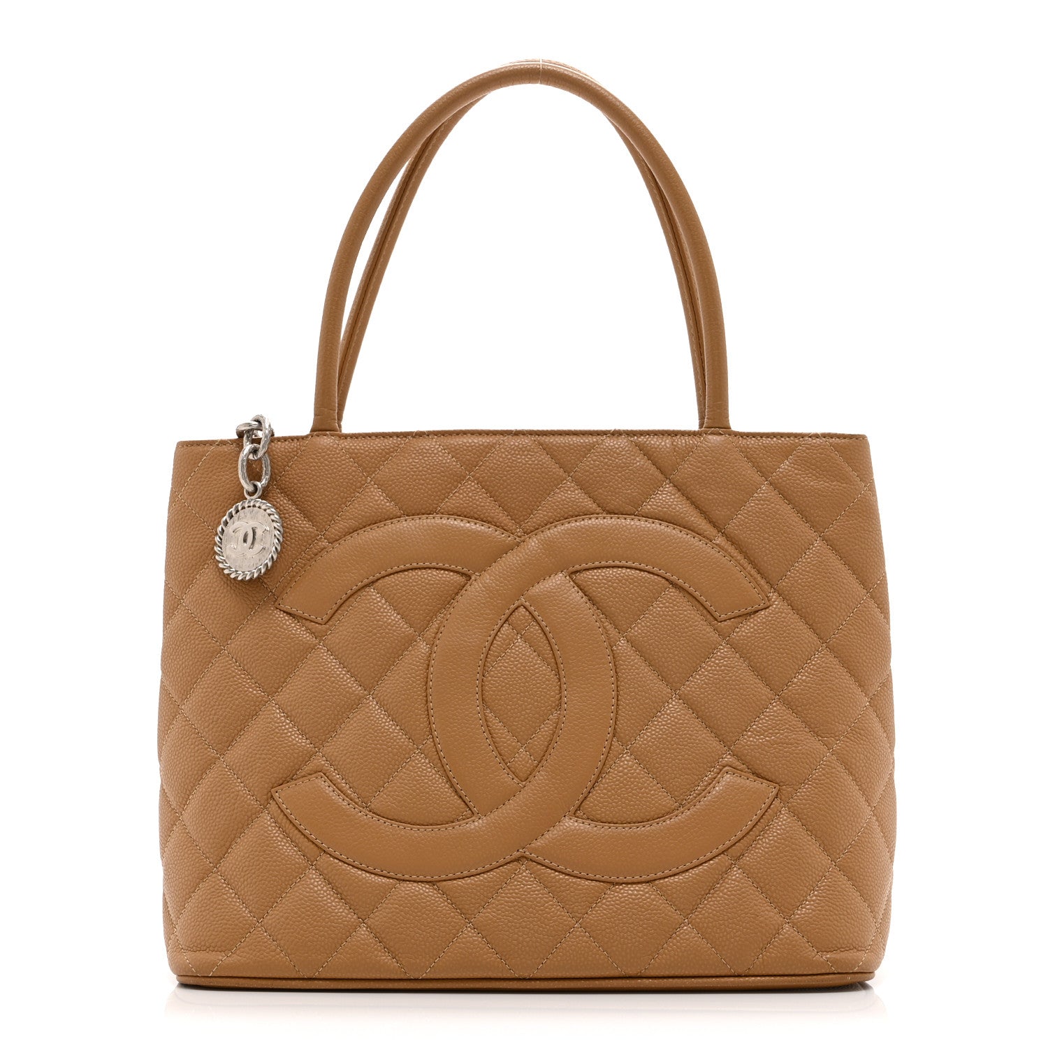 Chanel Caviar Quilted Medallion Tote Beige 1 of 13