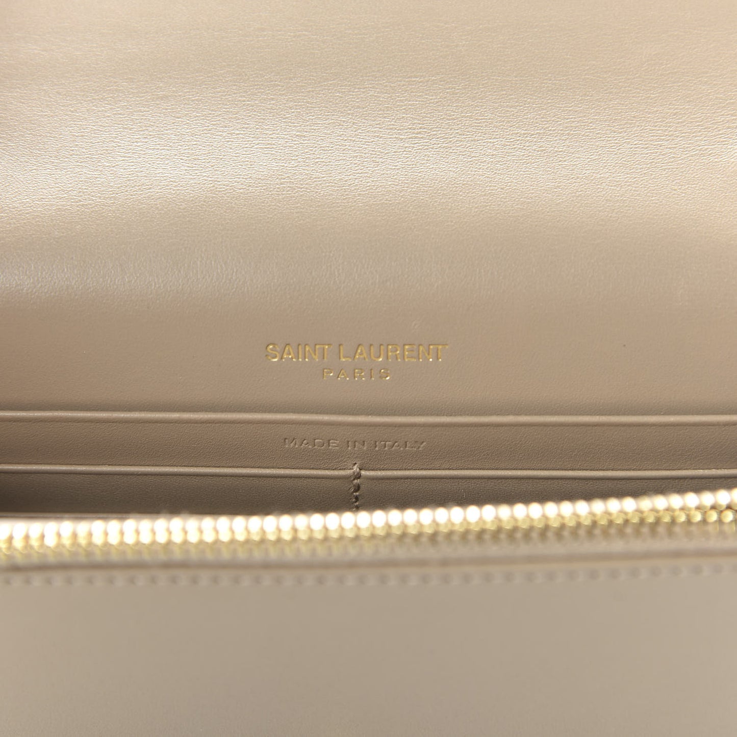 Smooth Calfskin Classic Monogram Kate Tassel Chain Wallet Nude Powder