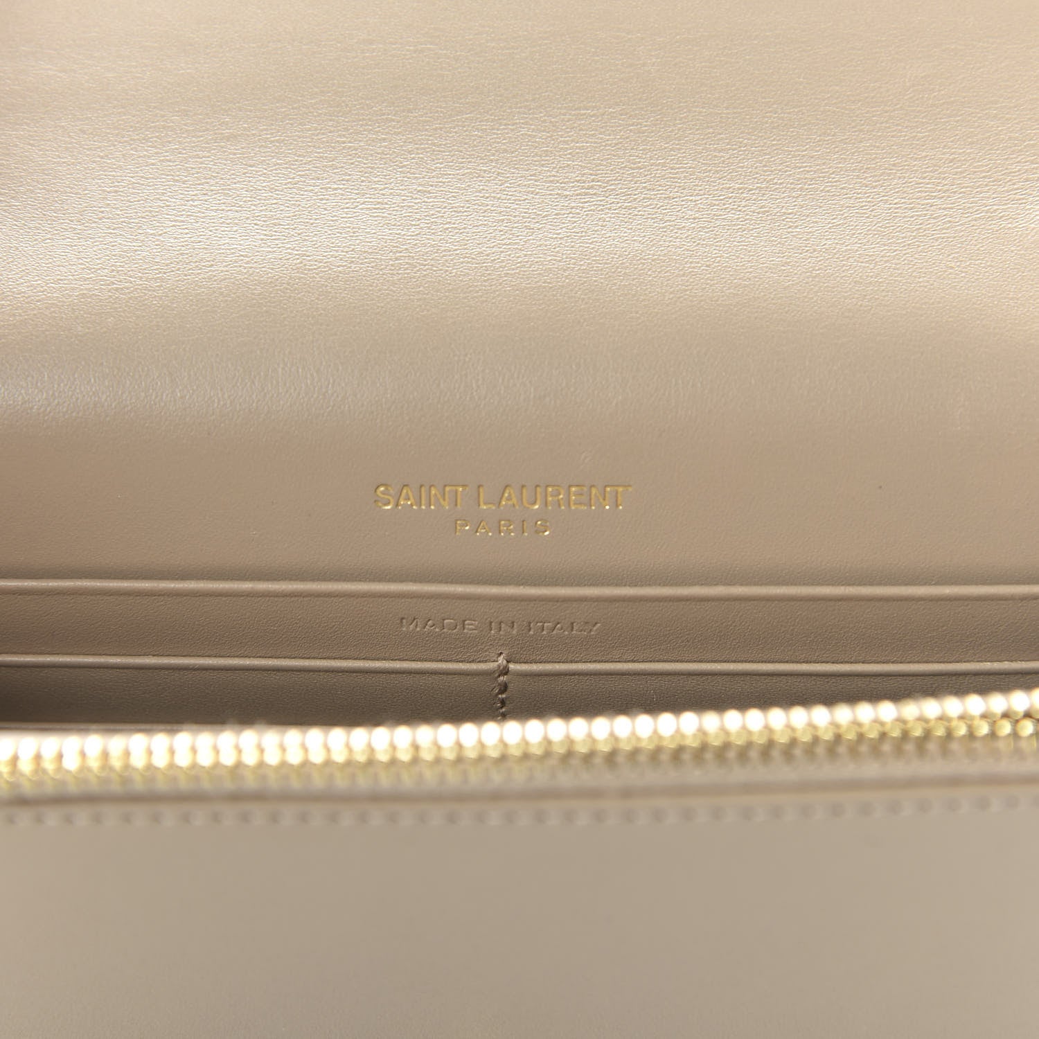 Saint Laurent Smooth Calfskin Classic Monogram Kate Tassel Chain Wallet Nude Powder 8 of 9