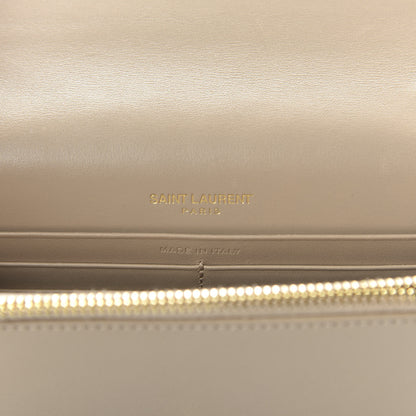 Saint Laurent Smooth Calfskin Classic Monogram Kate Tassel Chain Wallet Nude Powder 8 of 9