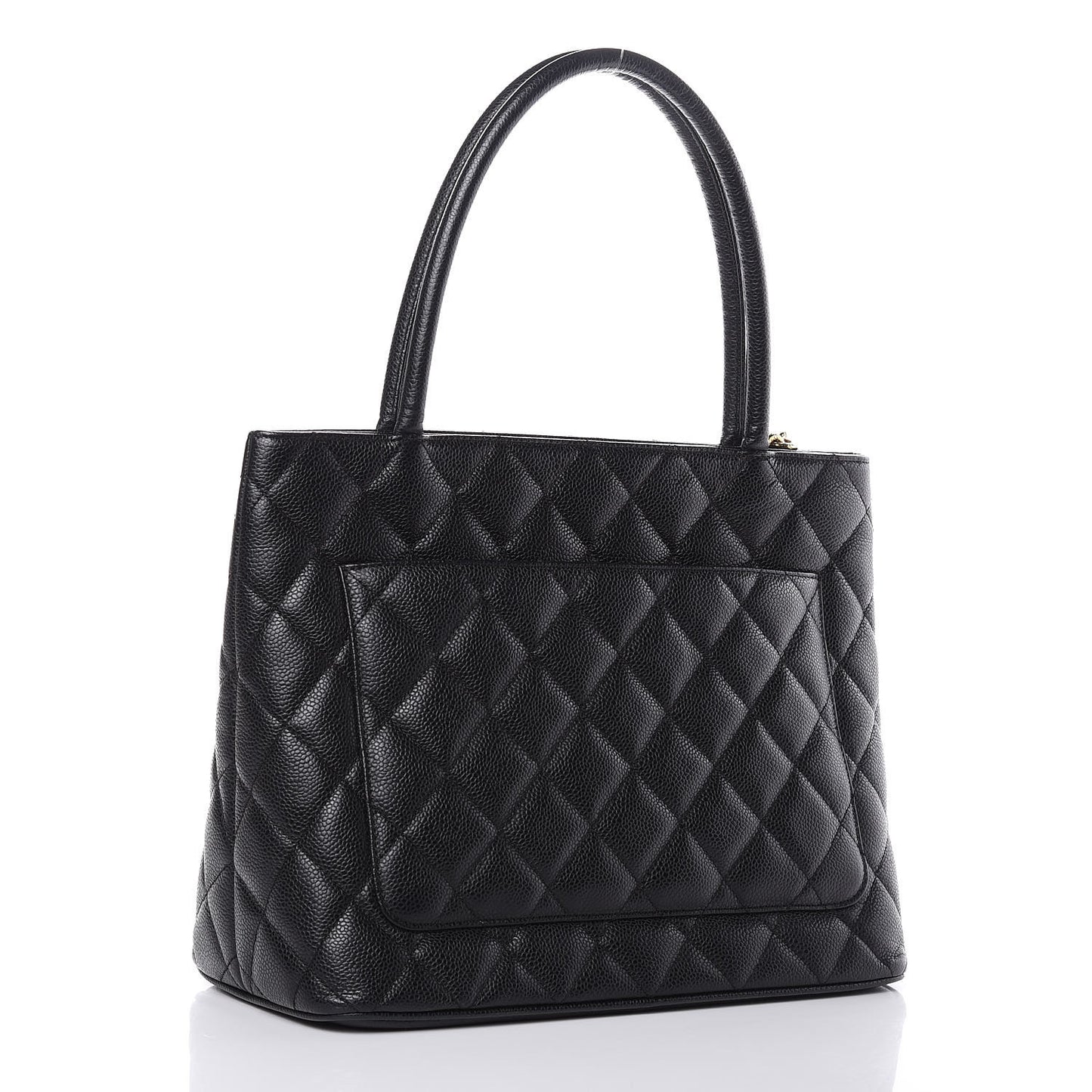 Caviar Quilted Medallion Tote Black