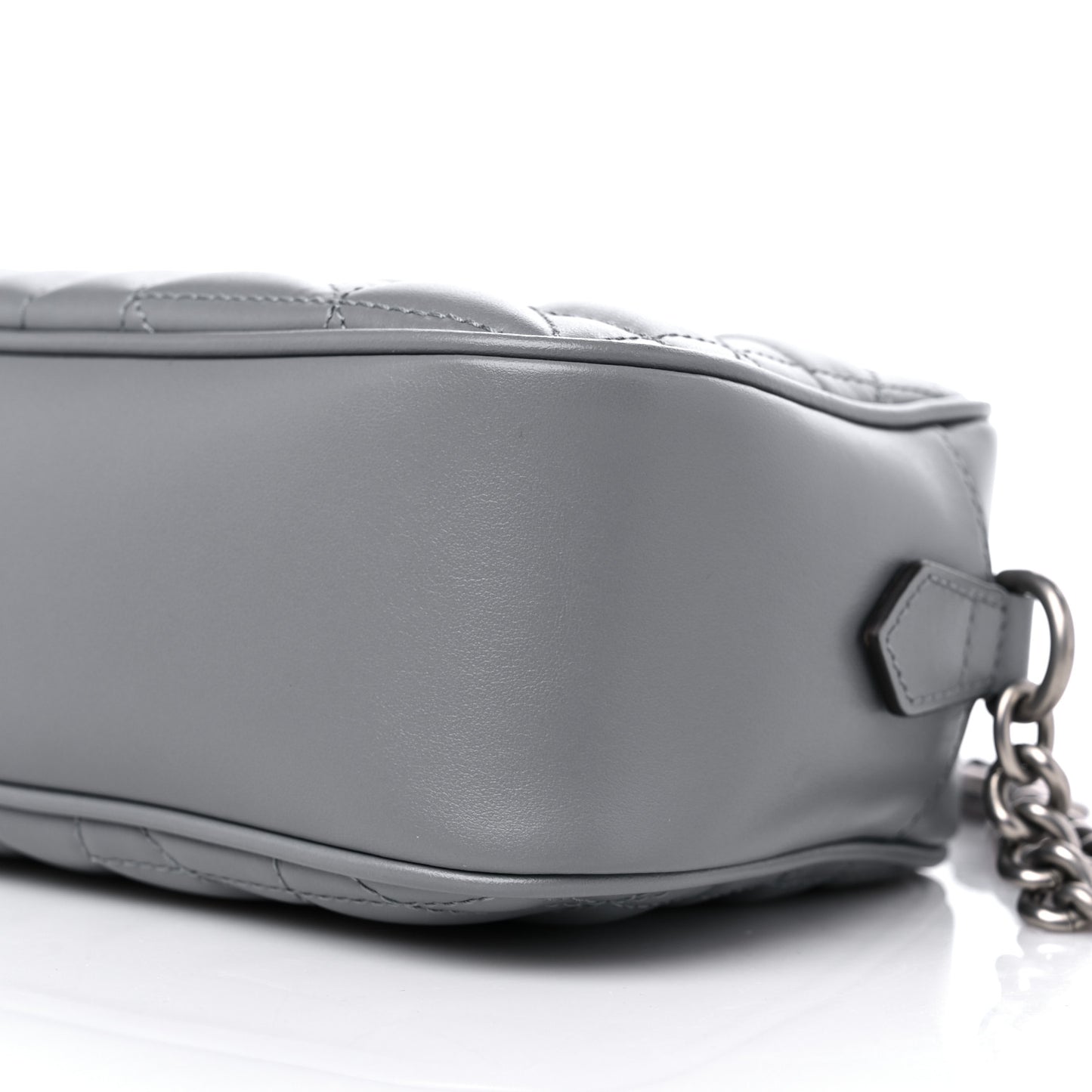 Calfskin Matelasse Aria Small GG Marmont Chain Shoulder Bag Deep Grey