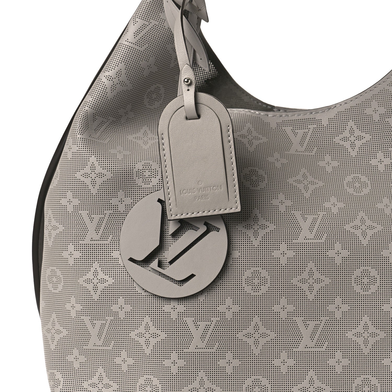 Louis Vuitton Reverse Mahina Carmel Hobo Gris Souris Gray 6 of 8