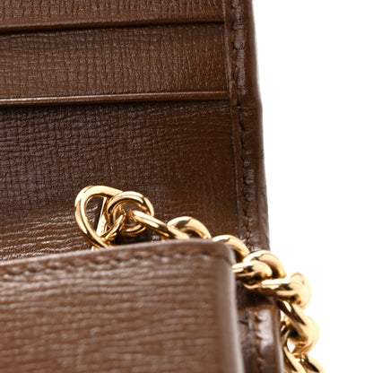 Gucci GG Supreme Monogram Azalea Calfskin Horsebit 1955 Wallet On Chain Beige Ebony Brown Sugar 11 of 13