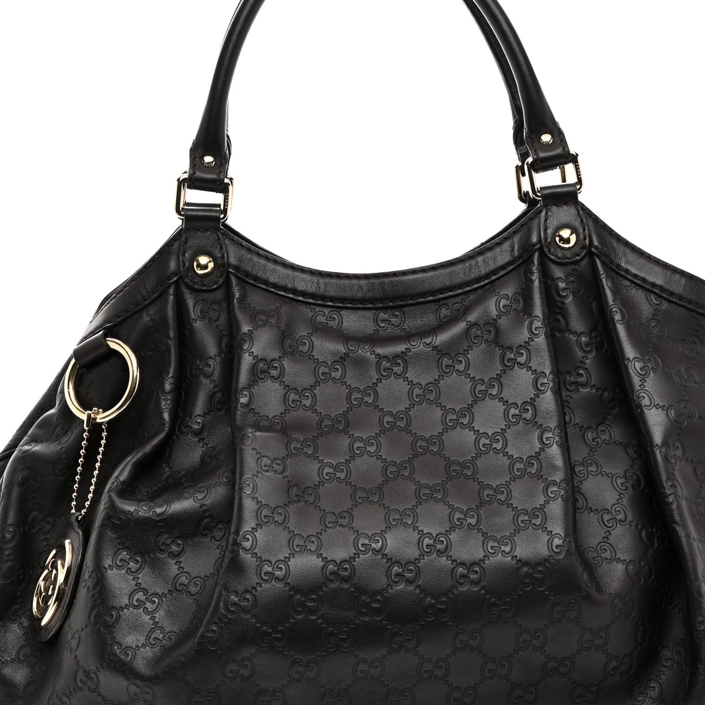 Guccissima Vitello Tender Large Sukey Tote Testa di Moro