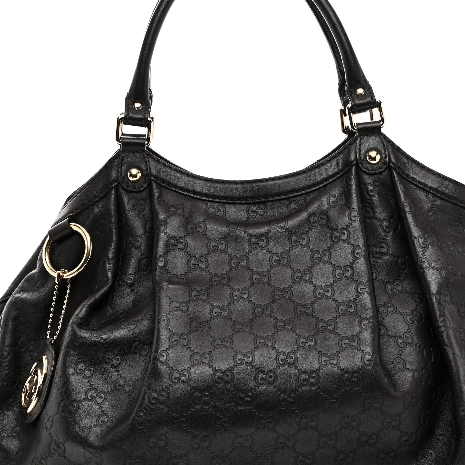 Gucci Guccissima Vitello Tender Large Sukey Tote Testa di Moro 8 of 10