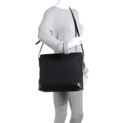 Gucci Monogram Canvas Messenger Bag Black 2 of 7