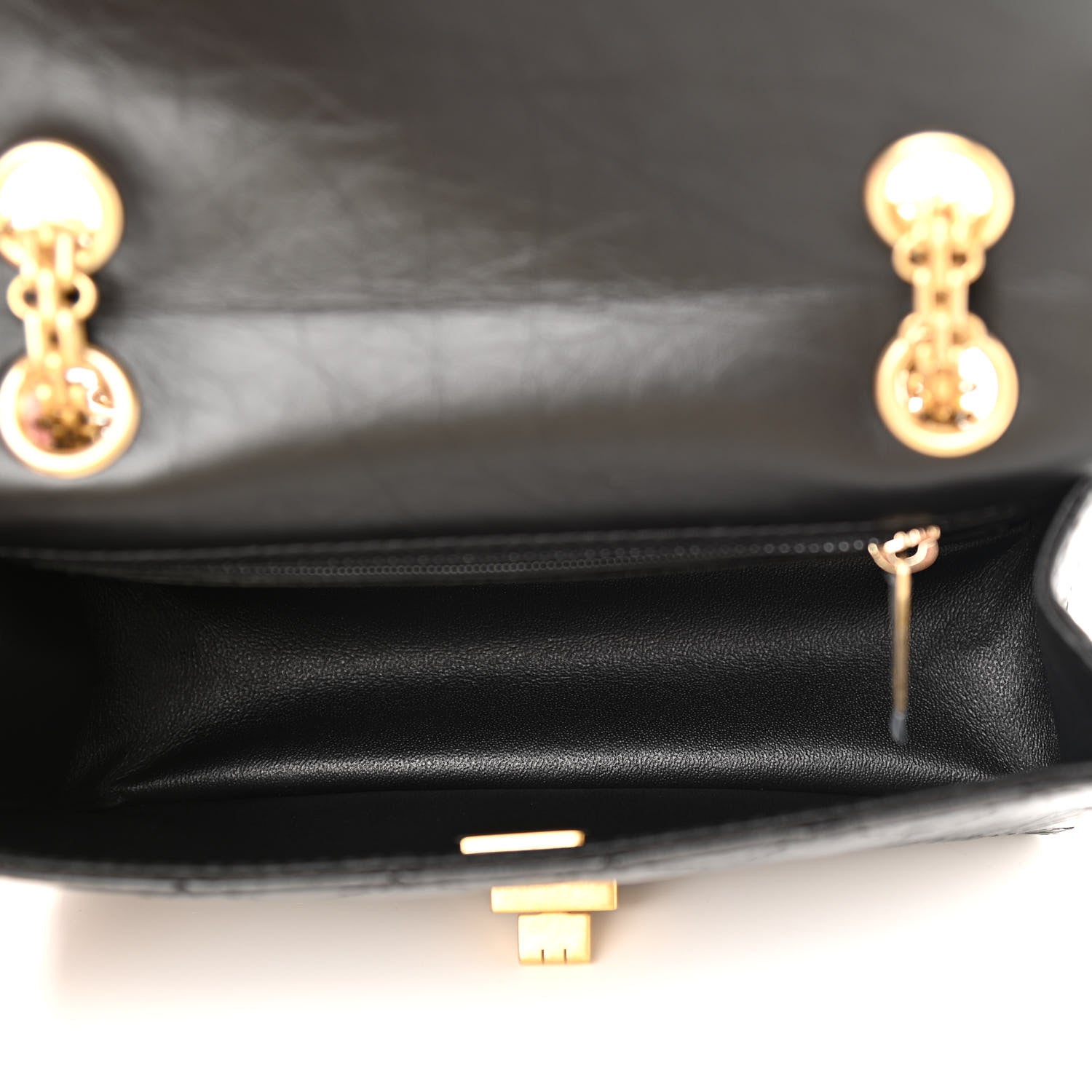 Chanel Aged Calfskin Quilted 2.55 Reissue Mini Flap Black 5 of 11