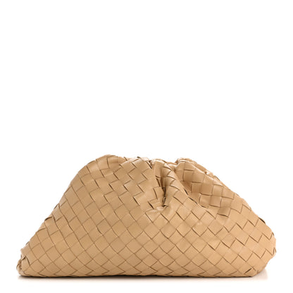 Bottega Veneta Nappa Maxi Intrecciato The Pouch Oversized Clutch Almond 1 of 11