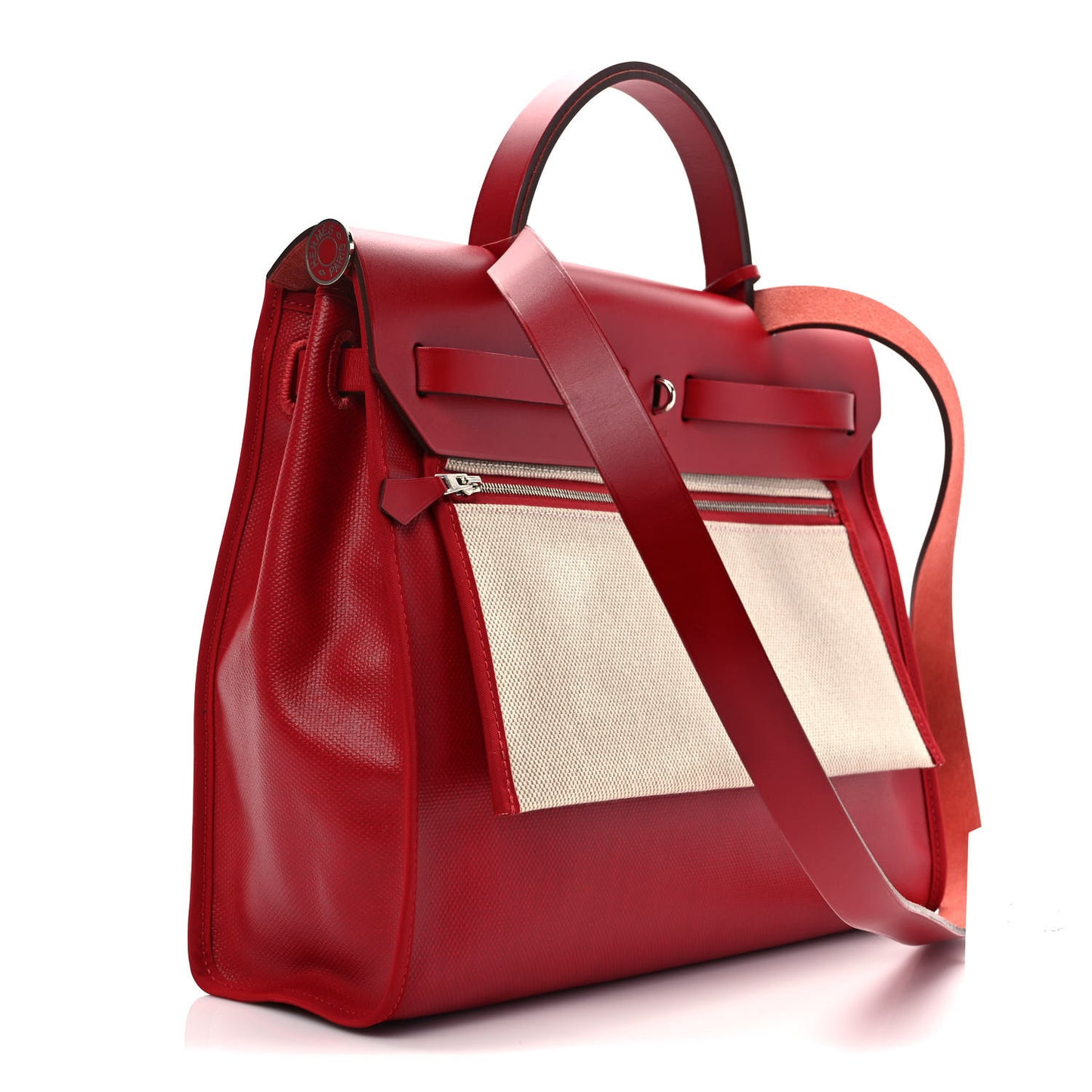 Toile H Berline Vache Hunter Herbag Zip PM 31 Rouge Piment Ecru
