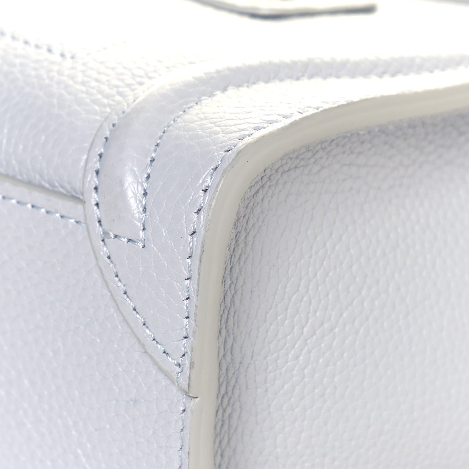 Celine Drummed Calfskin Nano Luggage Pearl 11 of 14