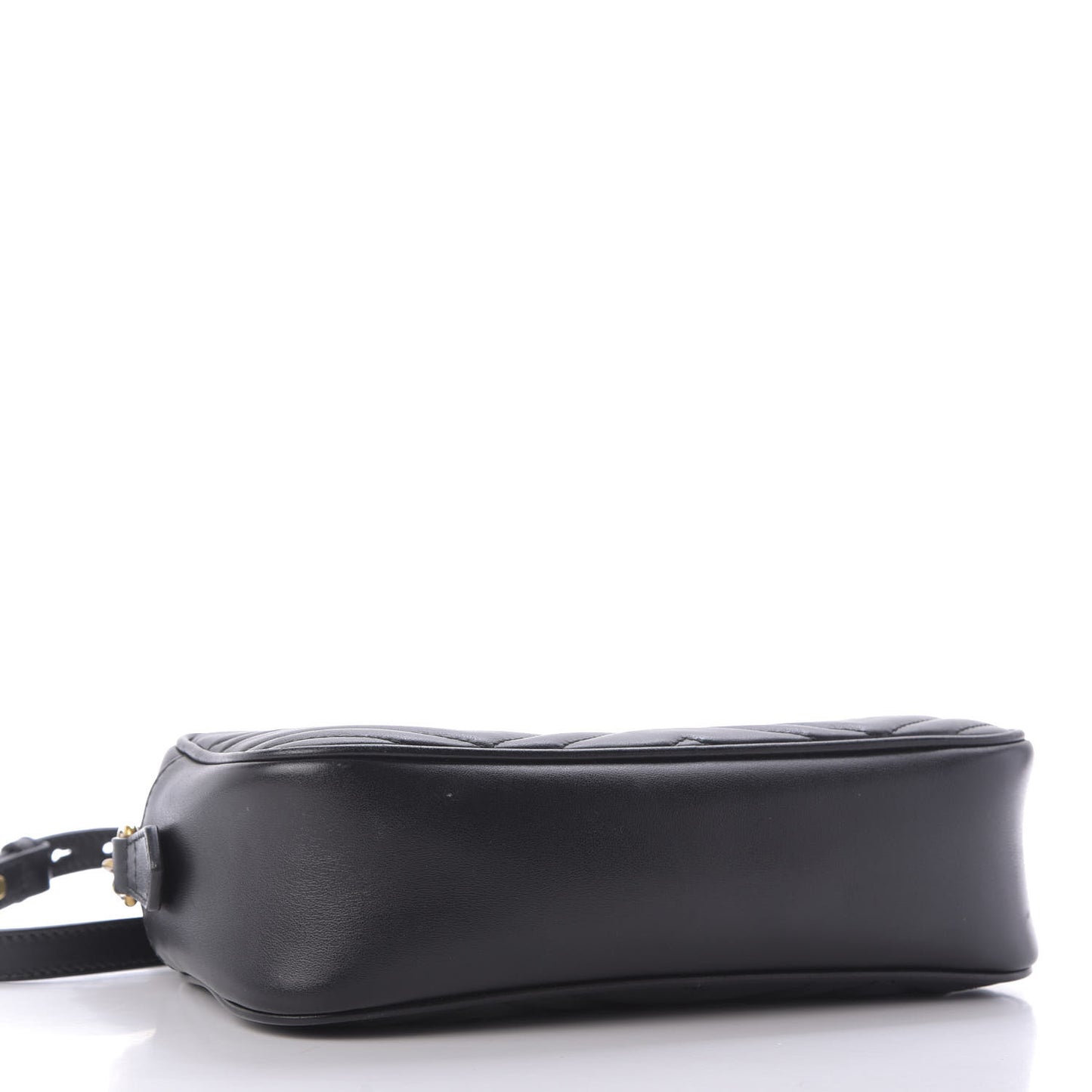 Calfskin Matelasse Small GG Marmont Chain Shoulder Bag Black