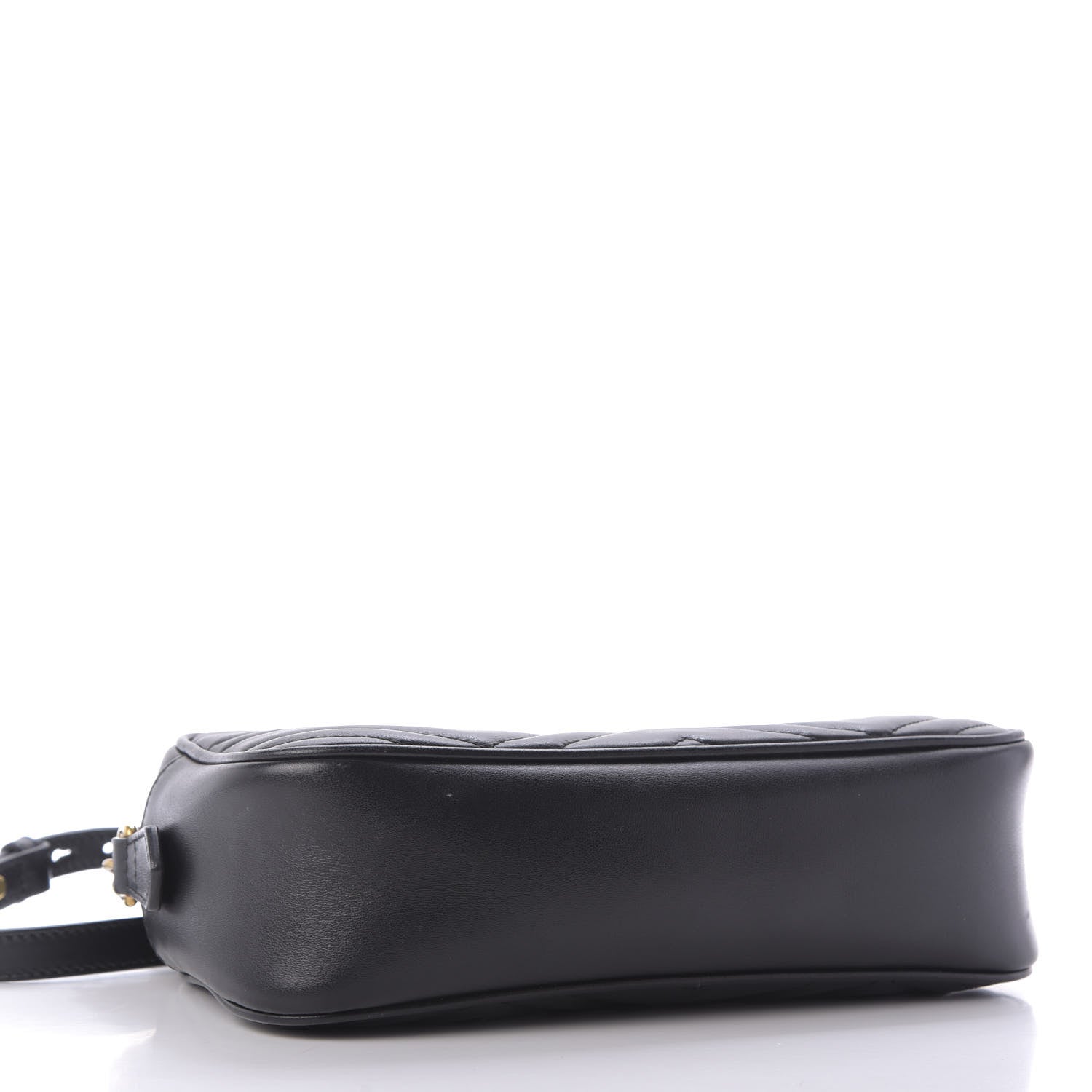 Gucci Calfskin Matelasse Small GG Marmont Chain Shoulder Bag Black 4 of 10