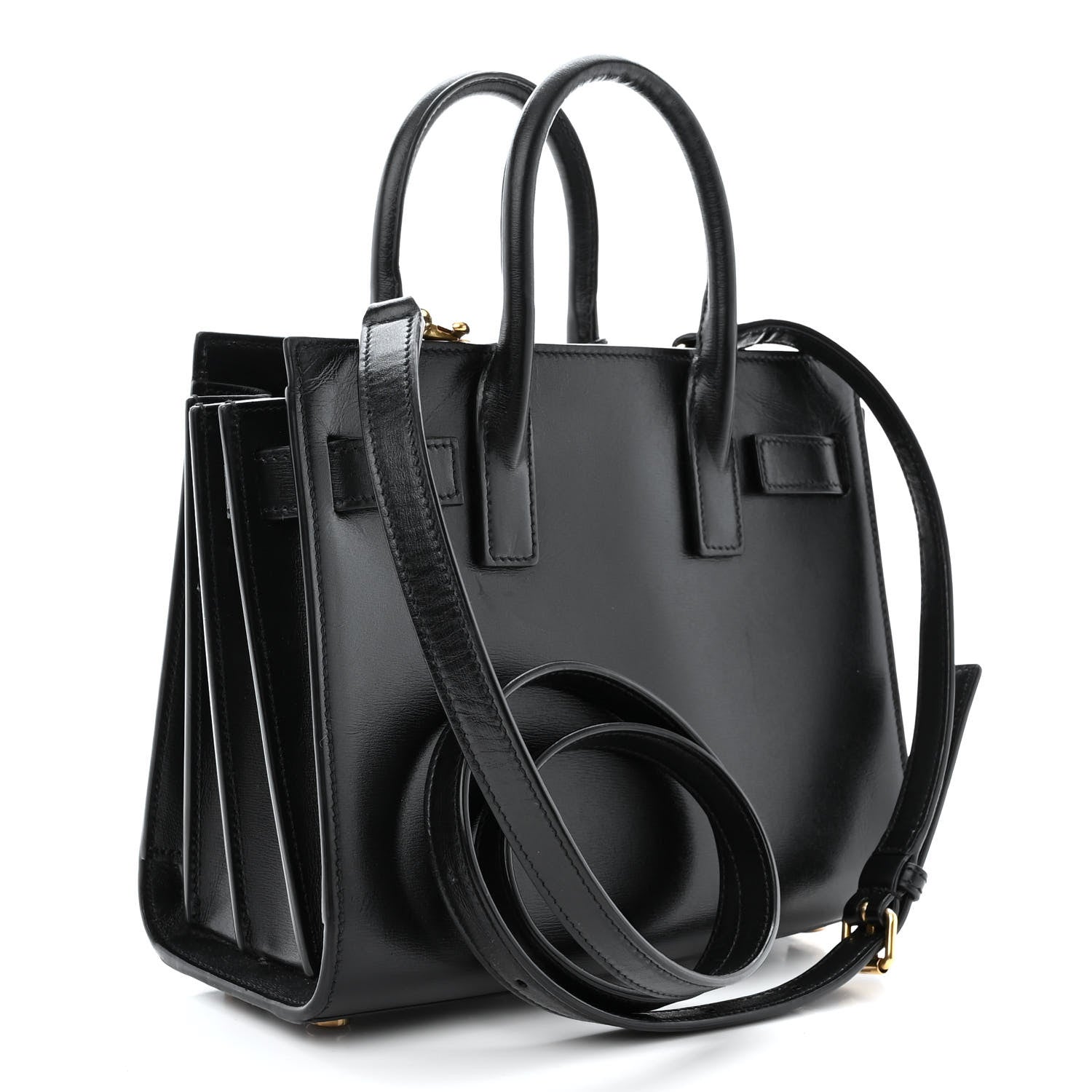 Saint Laurent Calfskin Nano Sac De Jour Black 3 of 19