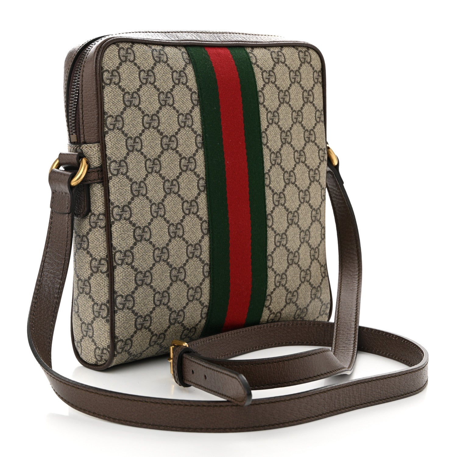 Gucci GG Supreme Monogram Web Small Ophidia Messenger Bag Brown 3 of 10