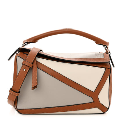 Loewe Calfskin Small Graphic Puzzle Bag Ghost Soft White 1 of 9