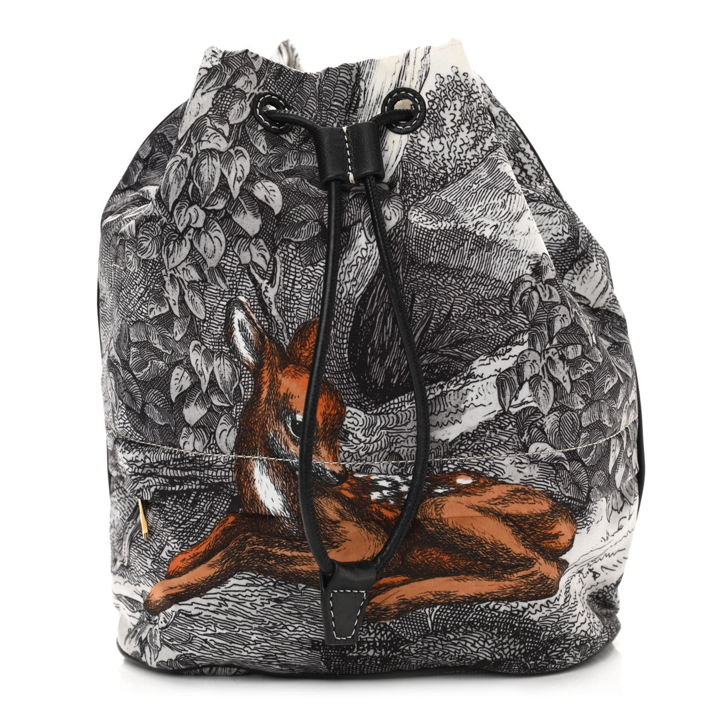 Nylon Deer Print Drawstring Bucket Bag Multicolor