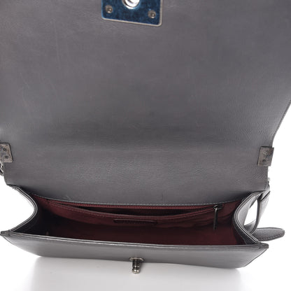 Chanel Calfskin Double Stitch New Medium Boy Flap Grey 5 of 12