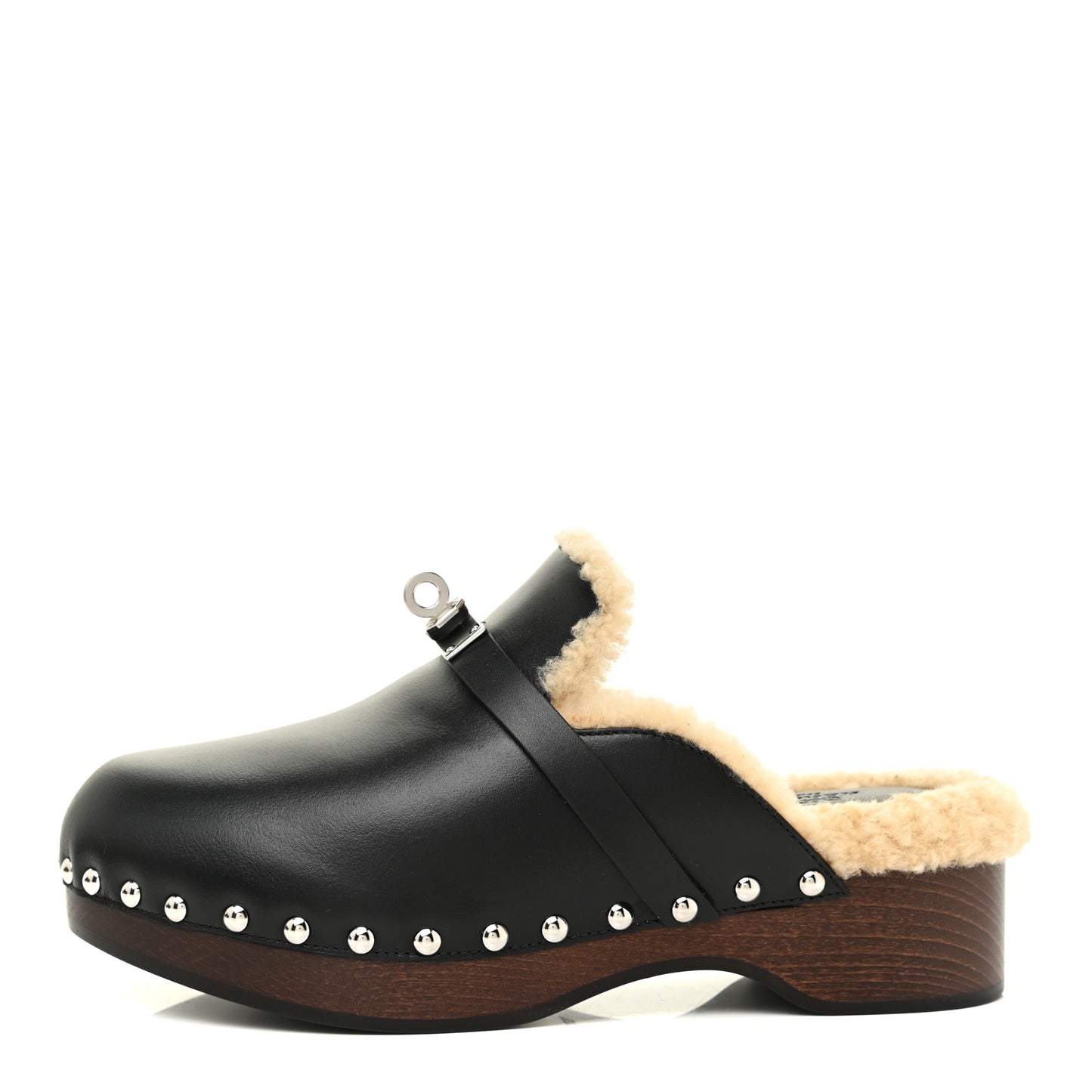 Calfskin Wool Carlotta Mules 35 Black