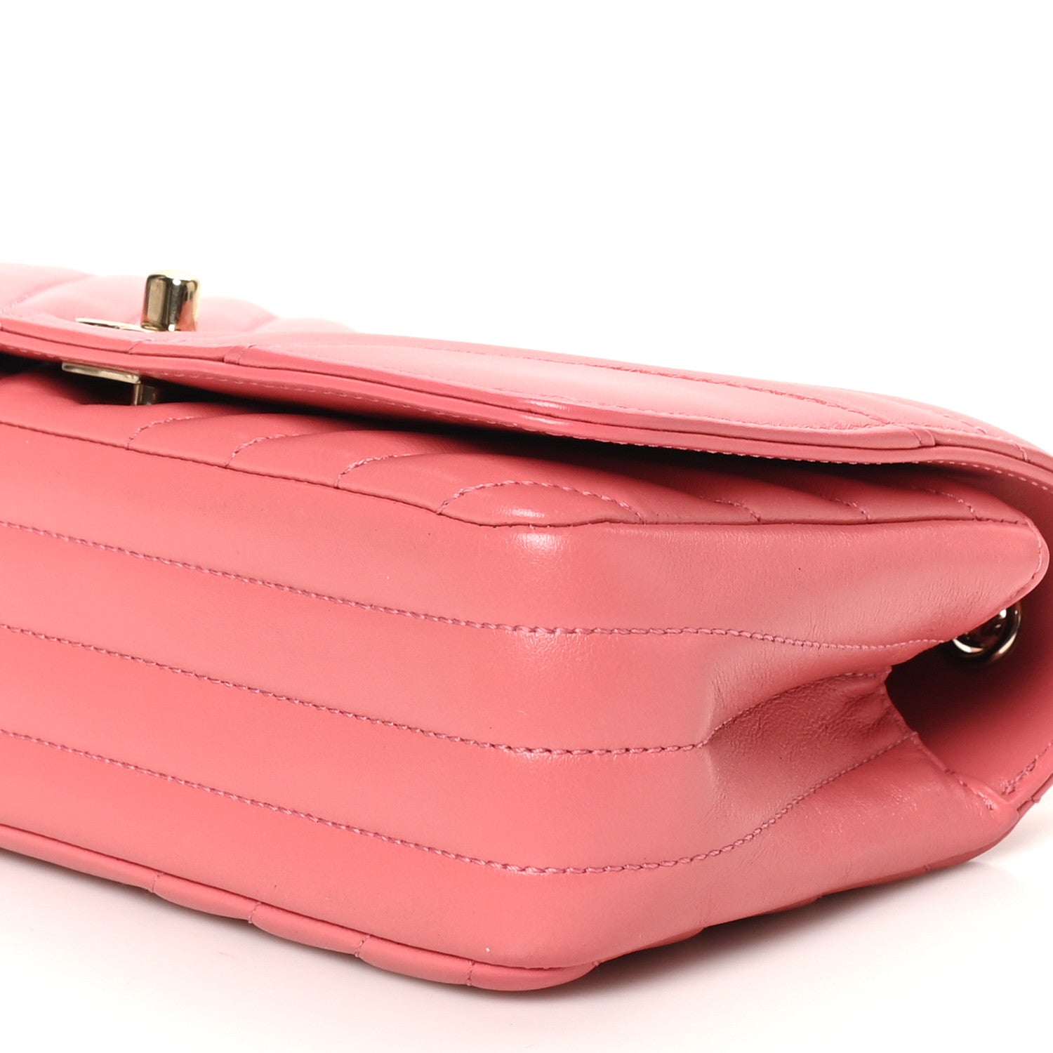 Chanel Calfskin Chevron Quilted Mini Statement Flap Pink 10 of 10