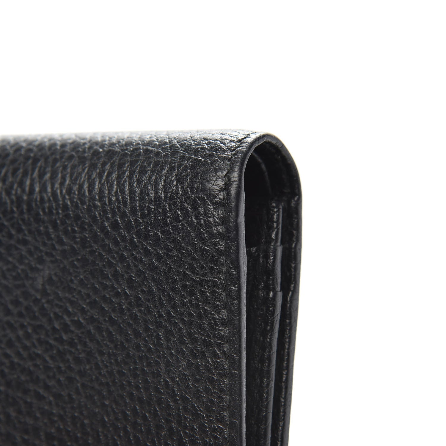 Gucci Pebbled Calfskin GG Marmont Card Case Black 9 of 10